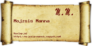 Mojzsis Manna névjegykártya